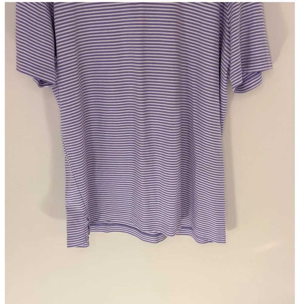 Polo Ralph Lauren Polo Shirt Men's‎ Short Sleeve Purple Striped Classic Fit XL